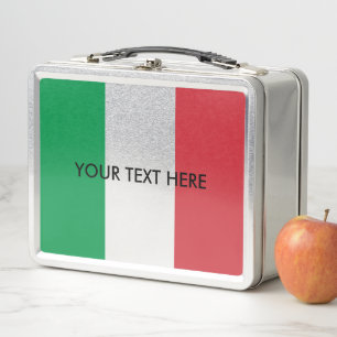 Italiaanse vlag, gepersonaliseerde metalen lunchbo