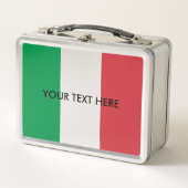 Italiaanse vlag, gepersonaliseerde metalen lunchbo (Voorkant)