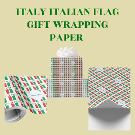 Italiaanse Vlag Getegeld Gepersonaliseerd Erfgoed  Cadeaupapier