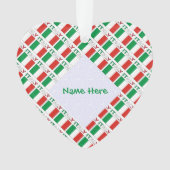 Italiaanse Vlag Getegeld Gepersonaliseerd Erfgoed  Ornament (voorkant)