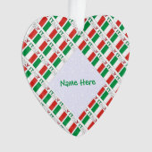 Italiaanse Vlag Getegeld Gepersonaliseerd Erfgoed  Ornament (voorkant)