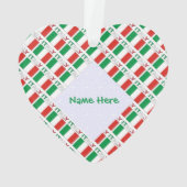 Italiaanse Vlag Getegeld Gepersonaliseerd Erfgoed  Ornament (achterkant)