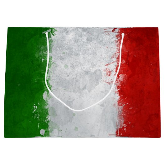 Italiaanse vlag Gift Bag Large Cadeautasje (Voorkant)
