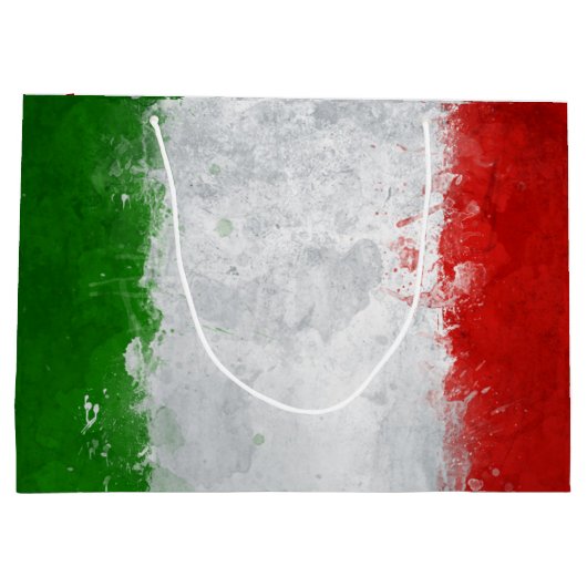 Italiaanse vlag Gift Bag Large Cadeautasje (Achterkant)