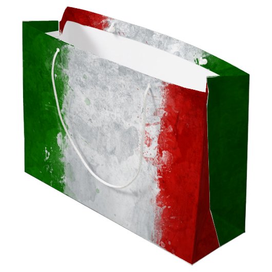 Italiaanse vlag Gift Bag Large Cadeautasje (Achterkant Gekanteld)