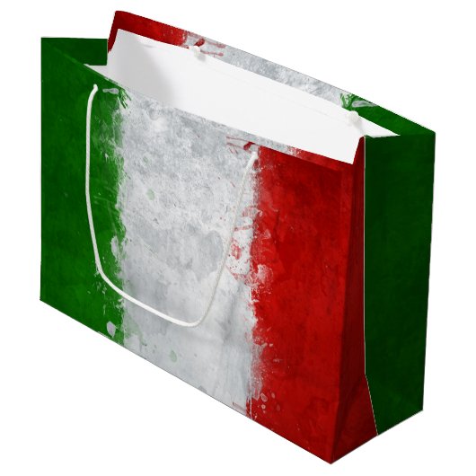 Italiaanse vlag Gift Bag Large Cadeautasje (Voorkant Gekanteld)