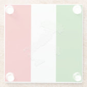 Italiaanse vlag glazen onderzetter (Achterkant)