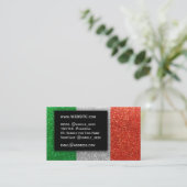 Italiaanse vlag Glitter Professional Executive Visitekaartje (Staand voorkant)