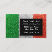 Italiaanse vlag Glitter Professional Executive Visitekaartje (Achterkant)