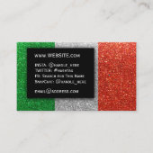 Italiaanse vlag Glitter Professional Executive Visitekaartje (Voorkant)