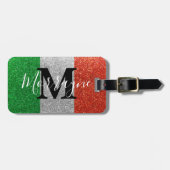 Italiaanse vlag Glitter Rome Venice Italië reizen Bagagelabel (Voorkant horizontaal)