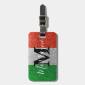 Italiaanse vlag Glitter Rome Venice Italië reizen Bagagelabel (Voorkant verticaal)