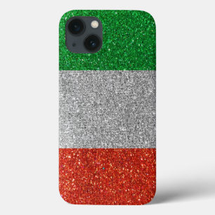 Italiaanse vlag Glitter Trendy Stylish Color Case-Mate iPhone Case