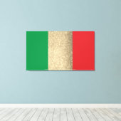 Italiaanse vlag Gold Canvas Afdruk (Insitu (Houten vloer))
