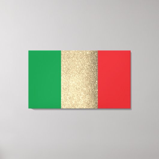 Italiaanse vlag Gold Canvas Afdruk (Voorkant)
