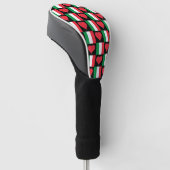 Italiaanse vlag Golf Lover Heart Pattern Golfheadcover (Schuin)