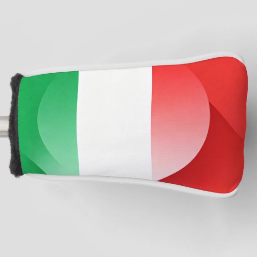 Italiaanse Vlag Golf Putter Hoes Golfheadcover (Voorkant)