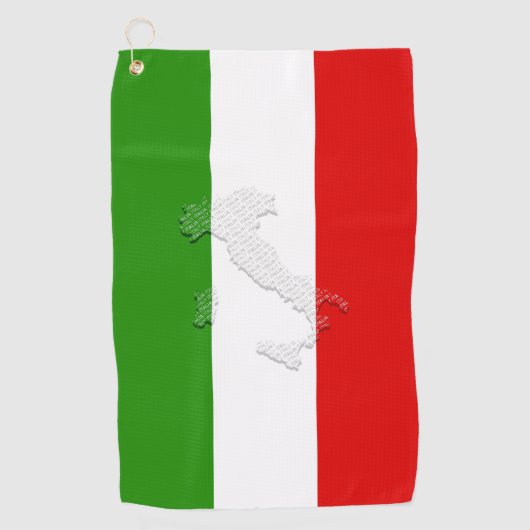 Italiaanse vlag golfhanddoek (Voorkant)