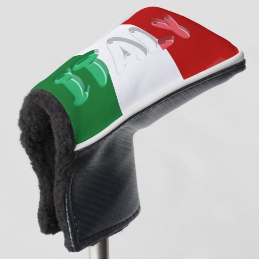 Italiaanse vlag golfheadcover (3/4 voorkant)