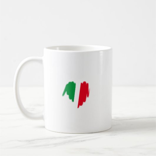 Italiaanse vlag Graffiti Heart Graphic Koffiemok (Links)