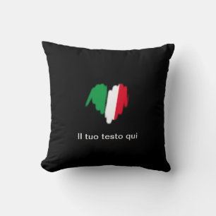 Italiaanse vlag Graffiti Heart Graphic Kussen