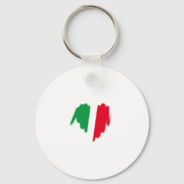 Italiaanse vlag Graffiti Heart Graphic Sleutelhanger