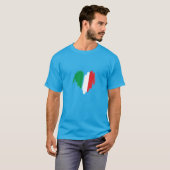 Italiaanse vlag Graffiti Heart Graphic T-shirt (Voorkant volledig)