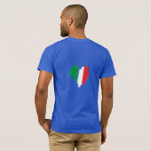 Italiaanse vlag Graffiti Heart Graphic T-shirt (Achterkant volledig)