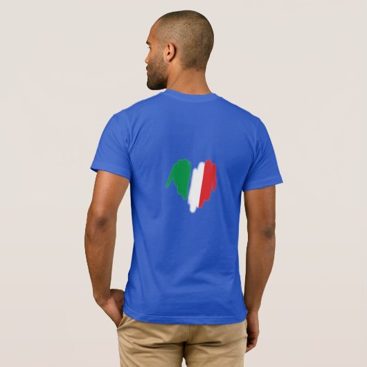 Italiaanse vlag Graffiti Heart Graphic T-shirt (Achterkant volledig)