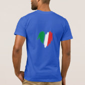 Italiaanse vlag Graffiti Heart Graphic T-shirt (Achterkant)