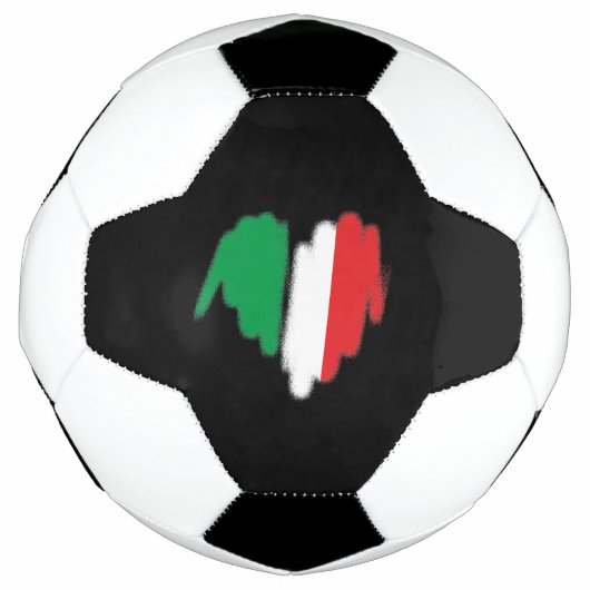 Italiaanse vlag Graffiti Heart Graphic Voetbal (Voorkant)