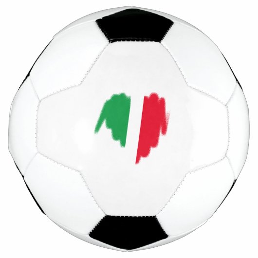 Italiaanse vlag Graffiti Heart Graphic Voetbal (Voorkant)