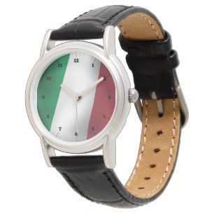 ITALIAANSE VLAG GREEN WHITE RED WATCH HORLOGE