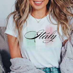 Italiaanse vlag groen wit rood Italië trots T-shirt