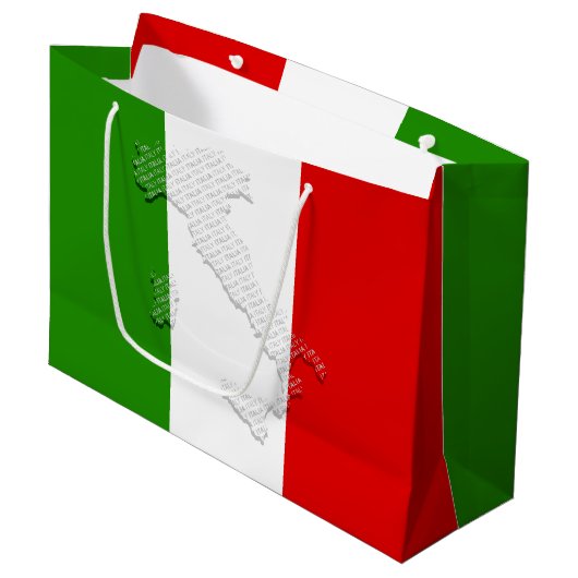 Italiaanse vlag groot cadeauzakje (Voorkant Gekanteld)
