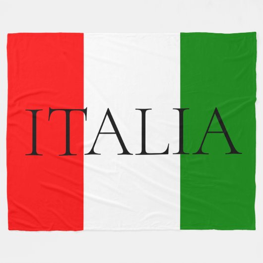 Italiaanse Vlag Groot ITALIA Fleece Deken (Voorkant (Horizontaal))