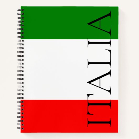 Italiaanse Vlag Groot ITALIA Notitieboek (Voorkant)