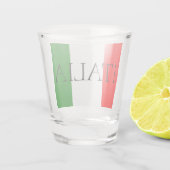 Italiaanse Vlag Groot ITALIA Shot Glas (Achterkant)