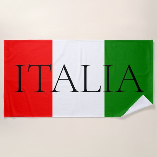 Italiaanse vlag Grote ITALIAANSE keuken Strandlaken (Voorkant)
