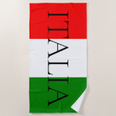 Italiaanse vlag Grote ITALIAANSE keuken Strandlaken (Voorkant)