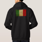 Italiaanse vlag Grunge Mannen Hoodie (Achterkant)