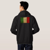 Italiaanse vlag Grunge Mannen Hoodie (Achterkant volledig)