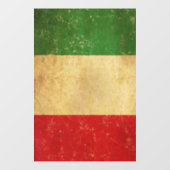 Italiaanse vlag  Grunge Raamsticker (Vel)
