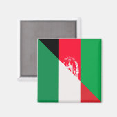 Italiaanse vlag | HalfAfghaanse Italiaanse vlag Magneet (Voorkant / Achterkant)