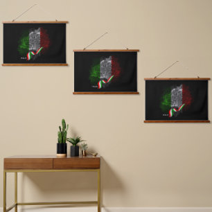 Italiaanse vlag hangend wandkleed