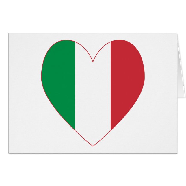 Italiaanse Vlag Hart (Voorkant Horizontaal)