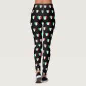 Italiaanse Vlag Hart All-Over Print Zwarte Legging (Achterkant)
