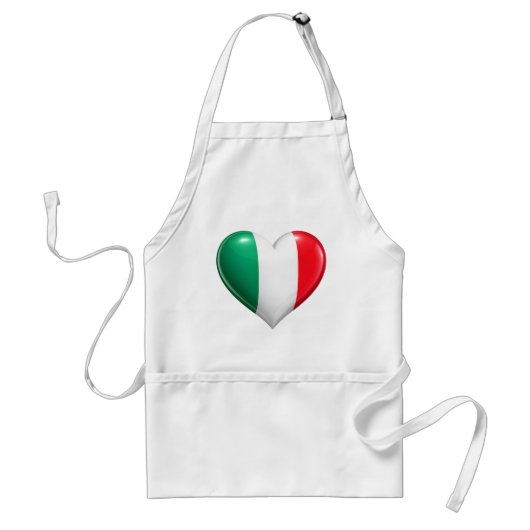 Italiaanse Vlag Hart Keuken Schort (Voorkant)