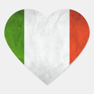 Italiaanse vlag hart sticker