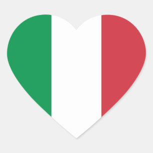 Italiaanse vlag hart sticker